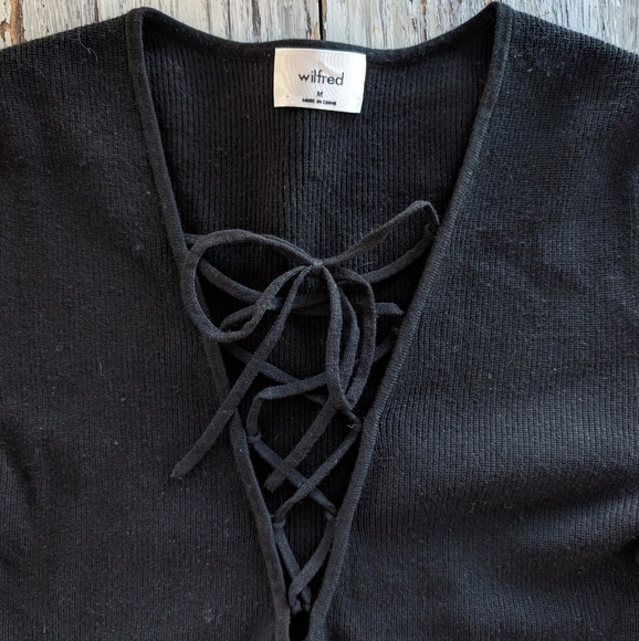 Aritzia Wilfred Tether Sweater Black Women's Medium - Picture 4 of 7